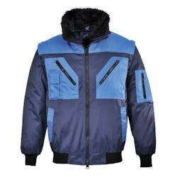 Portwest - Blouson pilote bicolore Bleu Marine Taille 5XL - XXXXXL bleu 5036108203956_0