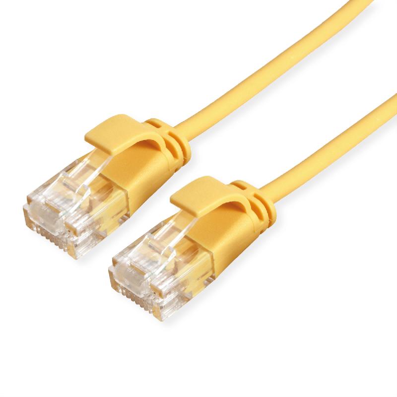 ROLINE GREEN Cordon Data Center UTP Cat.6A (Classe EA), LSOH, slim, jaune, 0,3 m_0
