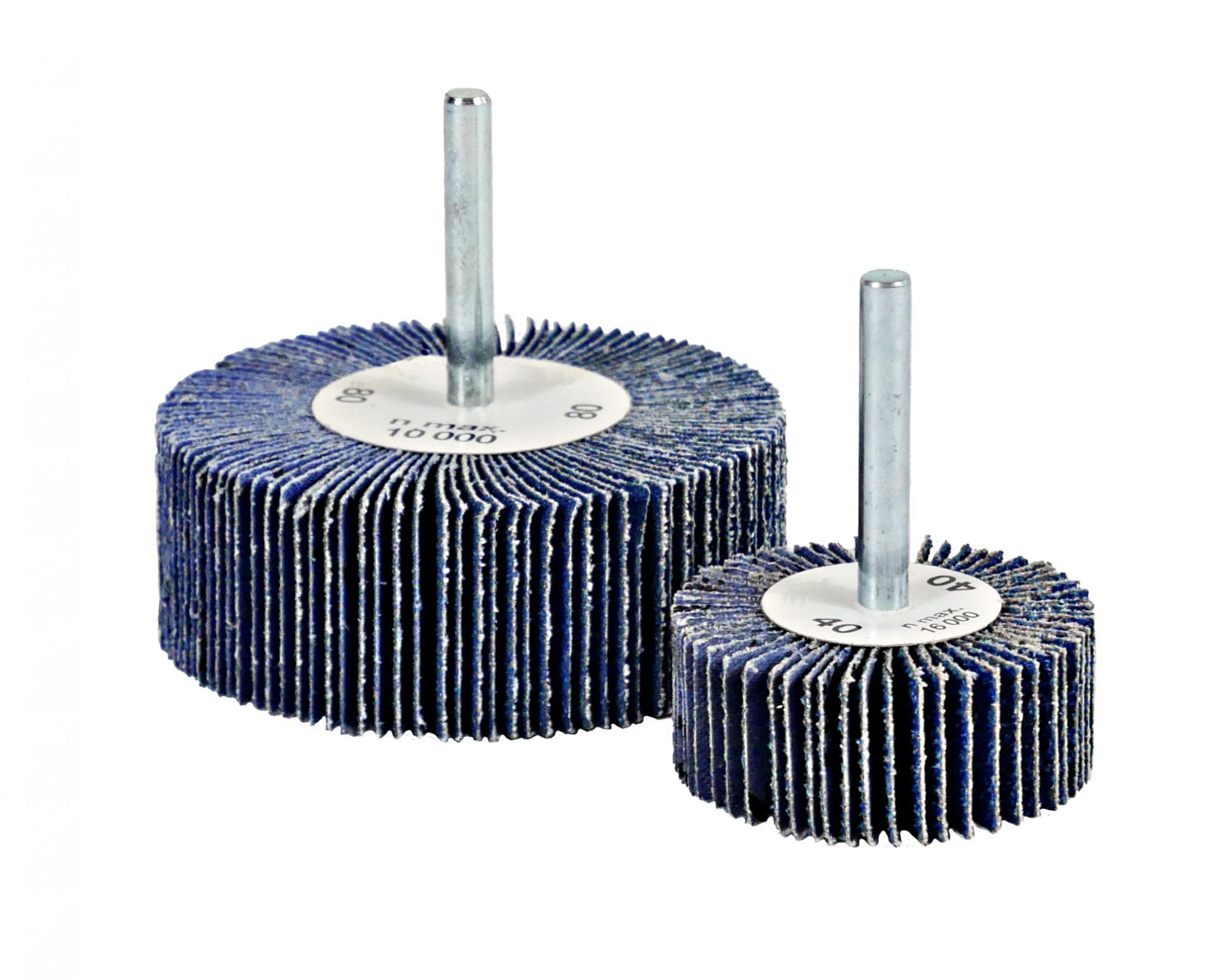 Roue abrasive à lamelles zirconium sur tige pour inox - Toutes dimensions et granulométries_0