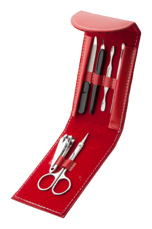Set manucure - 6 pièces dans boîte - couleur rouge - poids 81,25 g_0