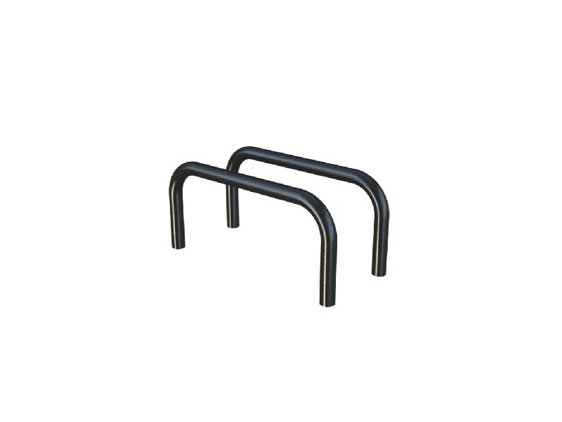 Parallettes basses en acier galvanisé thermolaqué Diamètre 48 mm pour Street Workout_0