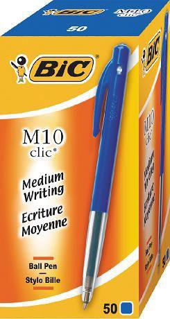 STYLO BILLE M10 BLEU (VENDU PAR 50)