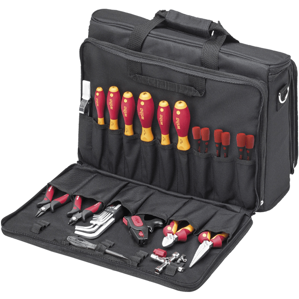 TROUSSE DE MAINTENANCE D'ÉLECTRICIEN WIHA AVEC 29 OUTILS PINCES ET TOURNEVIS ISOLÉS