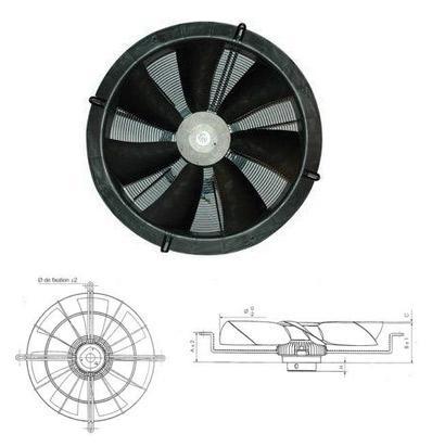 Ventilateur hélicoïde industriel S0710 VIL51 TG100L06 - Ø710 mm - 18000 m3/h - ZIEHL ABEGG-XNW_0