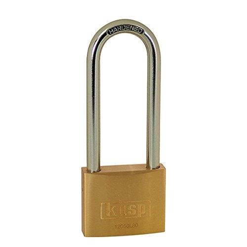 KASP K12050L80D - Cadenas à clé série 120 - Anse 80 mm - Corps en laiton et anse en acier trempé_0