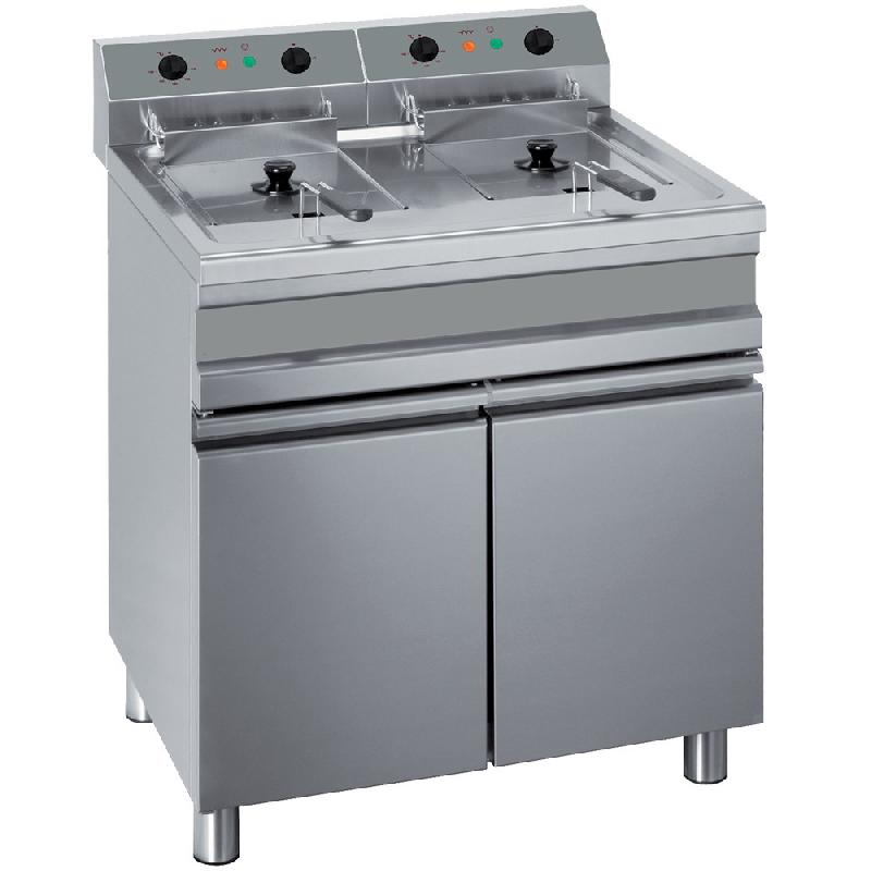 Friteuse électrique 2 cuves de 14 litres sur armoire_0
