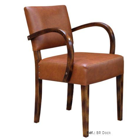 Chaise de restaurant Brige Dock - assise standard - hauteur totale 79 cm - largeur 50 cm - hauteur d'assise 54 cm - poids 7 kg_0