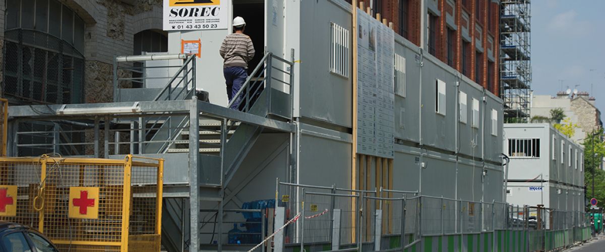 Bungalow de chantier origin / modulaire / base vie / ossature en métal / parois en panneau sandwich_1