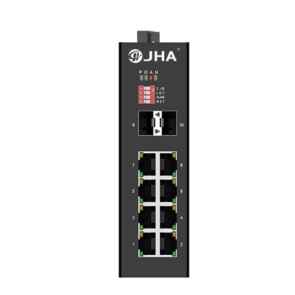 Commutateurs - switch JHA - 8 ports 10/100/1000TX, 2 slots SFP 1000X - JAI-IGS28 - Ethernet industriel non géré_0