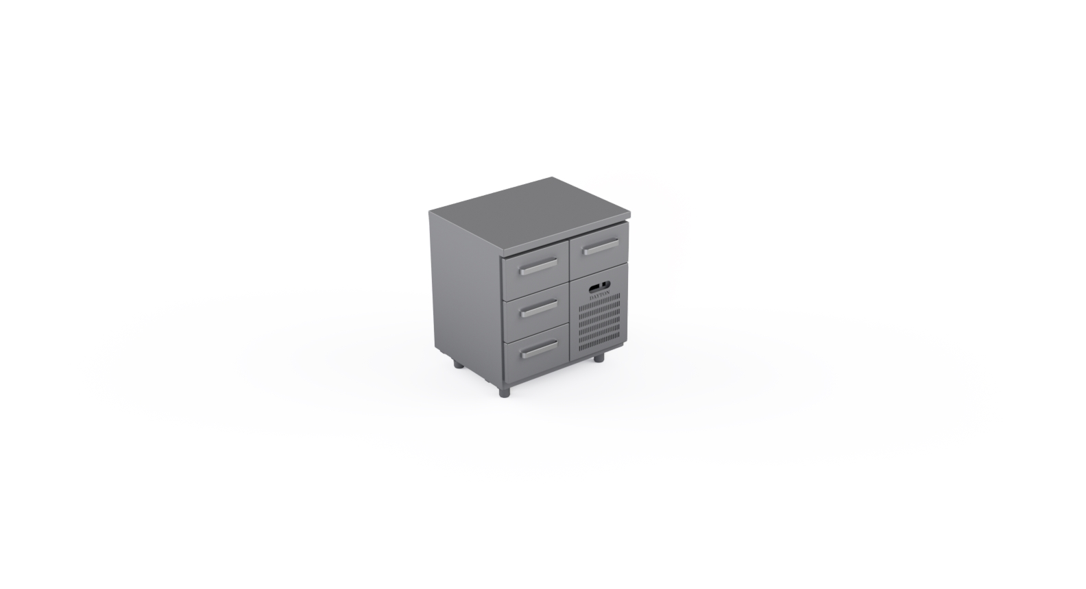 Comptoir réfrigéré en acier inoxydable - 800 × 660 × 900 mm - CST-80-30_0