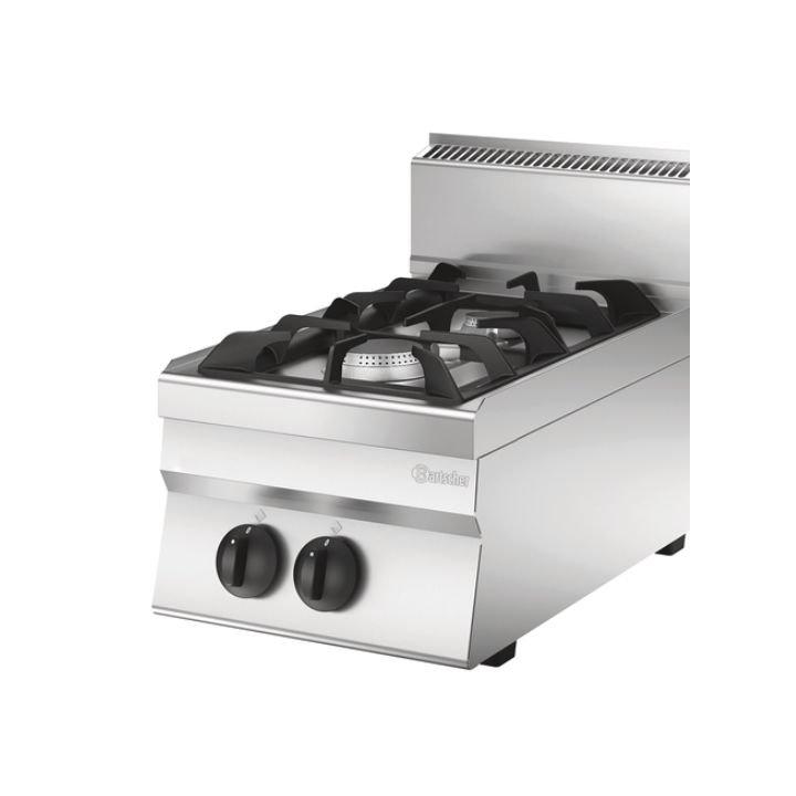 Fourneau à gaz 2 zones, flamme pilote, grilles amovibles, 9550 W, GAZ_0