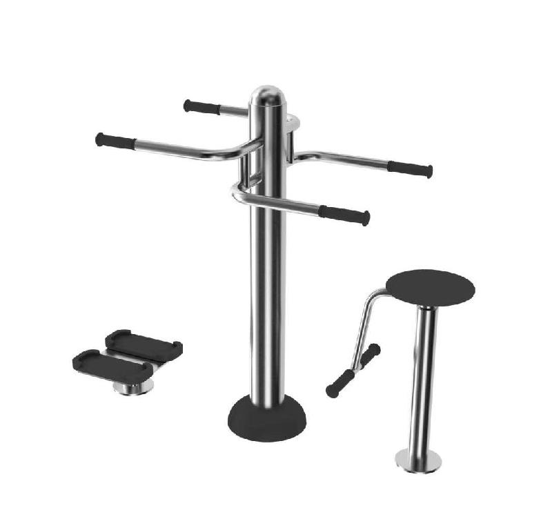 Appareil de fitness extérieur idéal pour les abdos - Twister assis debout en inox 316_0