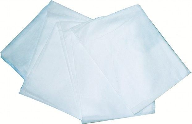 LE LOT DE 45 DRAPS DE LIT BLANC NON TISSÉS 23 G PROPYLÈNE 150 X 260 CM