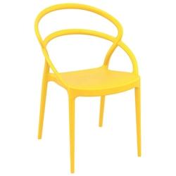 Ligne chr toulon chaise - jaune  carton de 4 - jaune plastique MCH-750713-JAUN_0