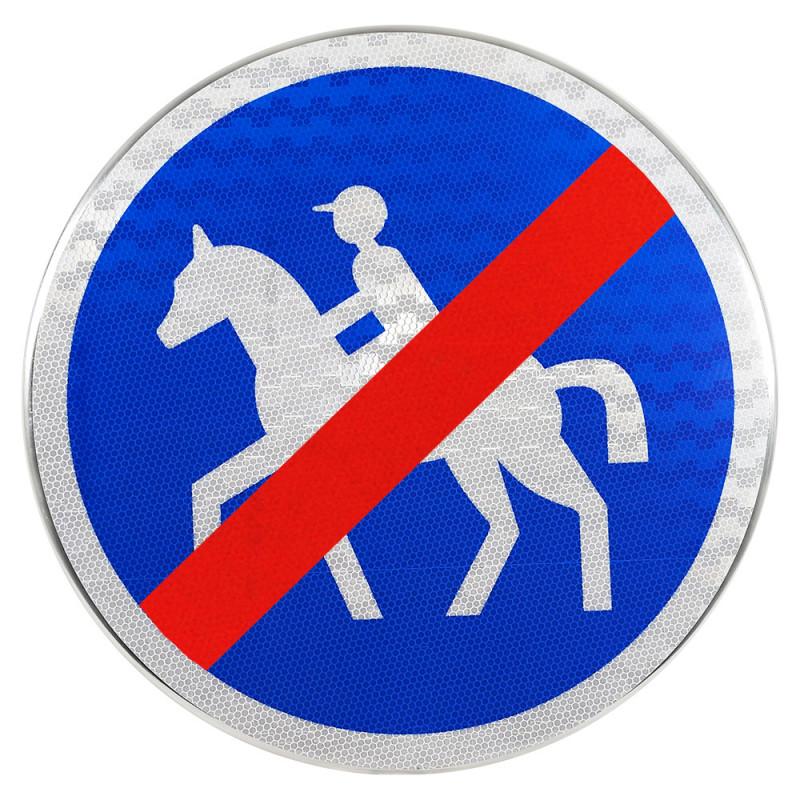 Panneau de signalisation B42 - Fin d'un chemin réservé aux cavaliers - Conformité NF et CE_0