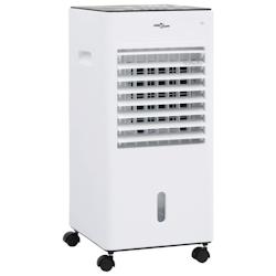 Refroidisseur d'air mobile 3 en 1 Blanc et noir 61x31x27cm 65 W vidaXL - blanc 3666749551356_0