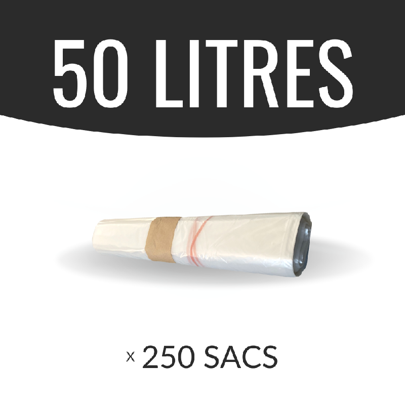 Sac poubelle noir - 130L - lot de 100 sacs - Ultra résistant en PEBD avec lien de fermeture_0