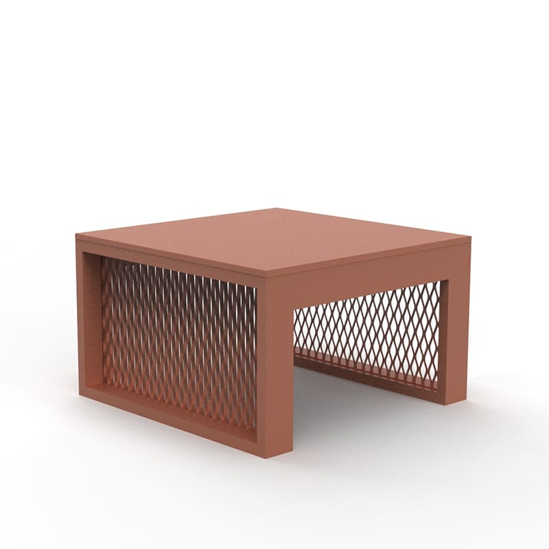 Table basse d'appoint The Factory Vondom - design minimaliste en aluminium et HPL Solid core_0