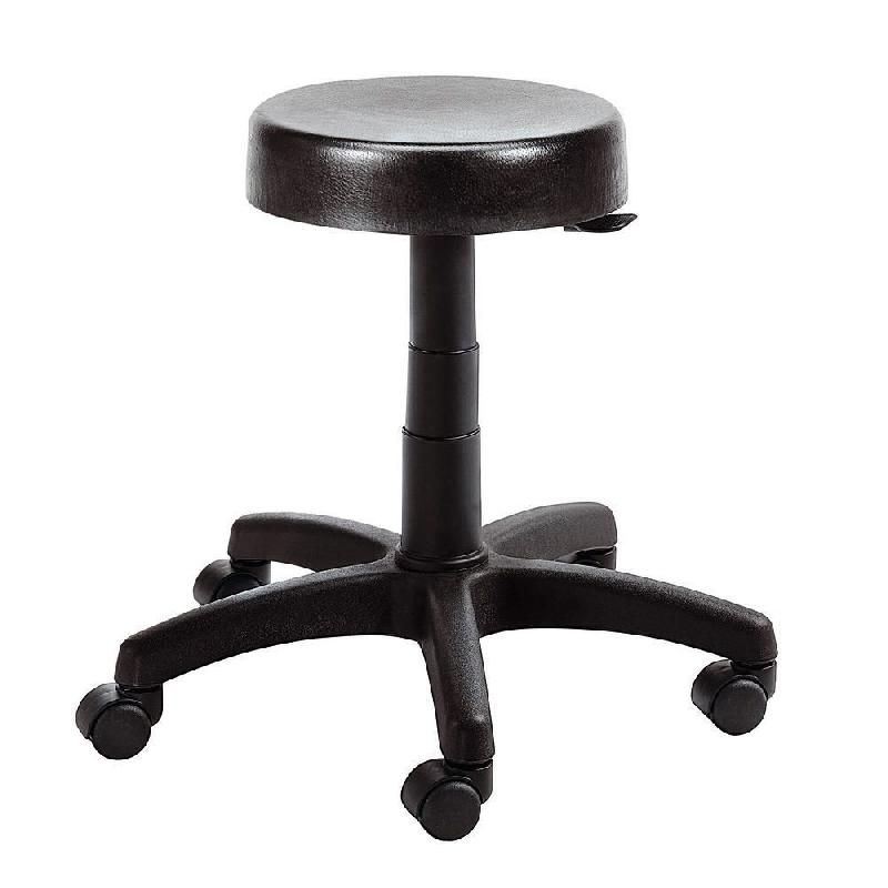 TABOURET STANDARD POLYURÉTHANE SUR ROULETTES NOIR