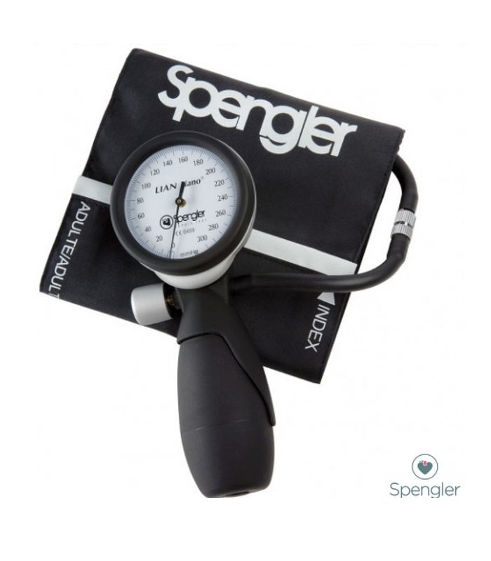 Tensiomètre Lian Nano adulte noir Spengler - léger, robuste, avec brassard ajustable_0