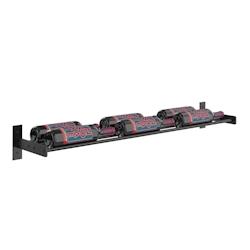VintageView Évolution mural 12.7cm. Système de supports à bouteilles de vin double (6 bouteilles) noir - noir acier WW-052-K/K_0