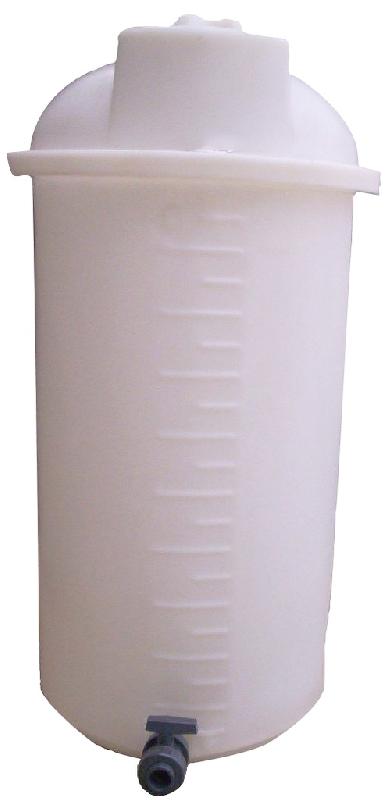 Réservoir polyéthylène 100 litres alimentaire blanc - avec couvercle et vanne 1/4 de tour_0