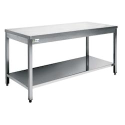 A.C.L - Table à monter avec tablette inférieure 110cm - Série 600 - Stainless steel 18/10 MM270058_0