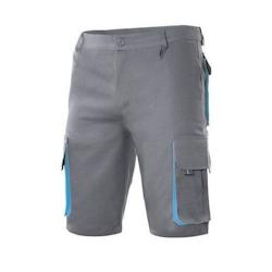 Bermuda multipoches bicolore  gris|bleu ciel T.40 Velilla - polyester 8435011464442_0