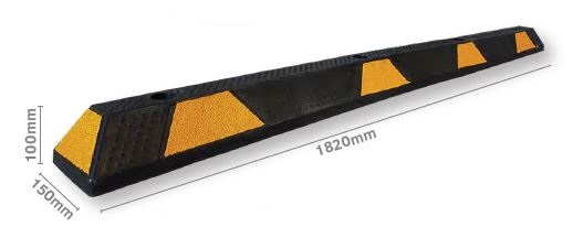 Butée de parking en caoutchouc pour camions - dimensions 1820mmx150mmx100mm - réf BPARK180NJ_0