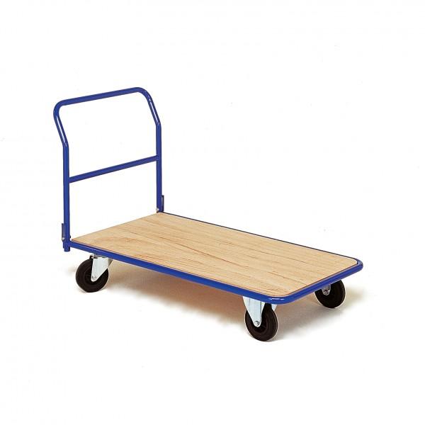 Chariot manuel à dossier rabattable bleu - jusqu'à 300 kg - Rolléco_0