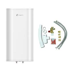 Chauffe Eau Electrique Plat Mural Multipositions Valorie Sannover 50 Litres + Kit d'Installation Complet NF - Valorie50_KitInstall_0