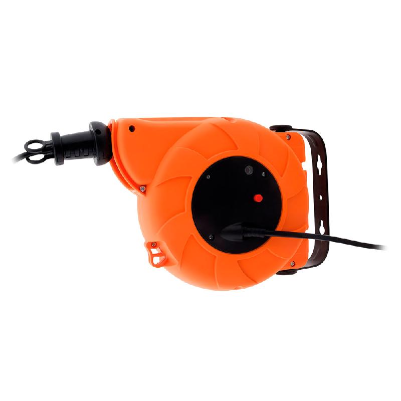 Enrouleur mural Zenitech - Câble HO5VV-F 3G1mm² - Longueur 11m + 2m - Enroulement automatique - Certifié NF_0