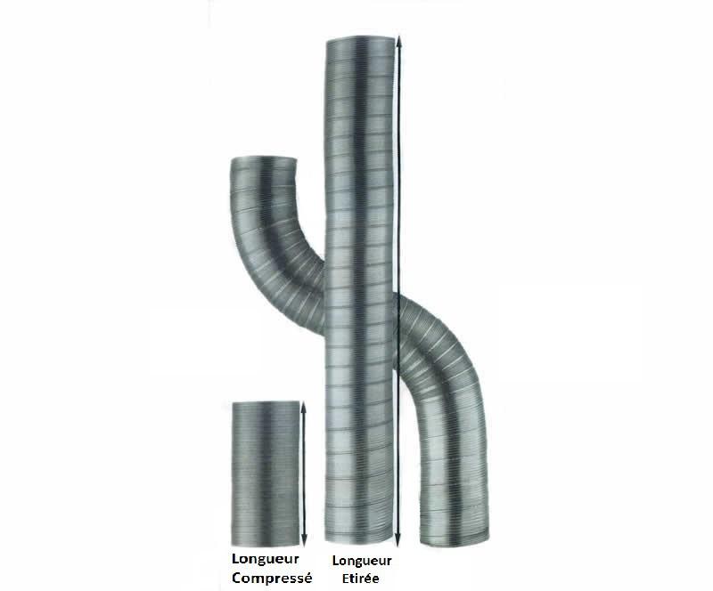 Gaine alu flexible 0,75 a 3 m extensibles - 150_0
