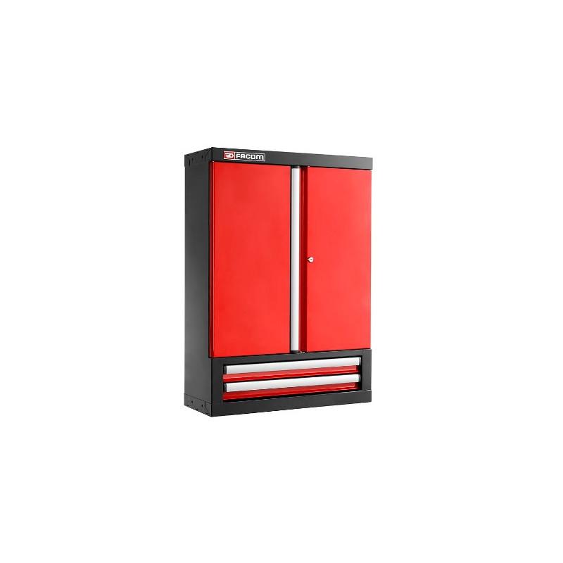 Jls3 meuble haut simple a portes pleines et 2 tiroirs rouge - jetline - FACOM france | jls3-2202_0