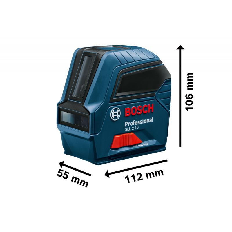 Bosch Professional Niveau Laser Lignes GLL 3-80 C (laser rouge, pour  l'intérieur, avec fonction d'application, portée : jusqu'à 30 m, 4 piles AA)