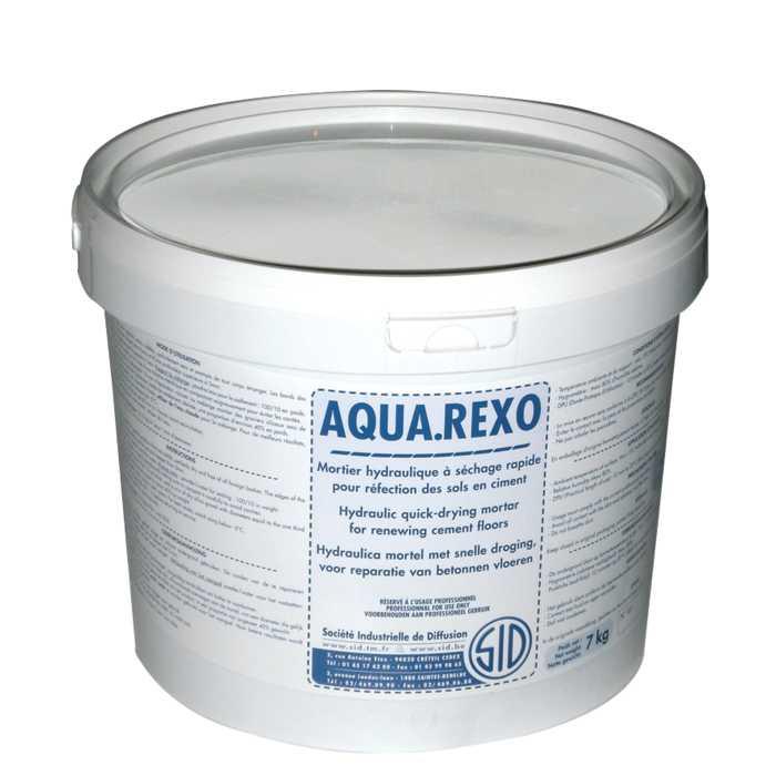 Mortier hydraulique à séchage rapide pour réfection des sols en ciment aqua.Rexo_0