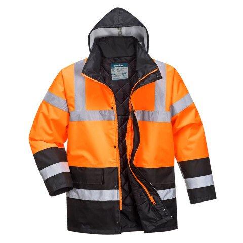PORTWEST S467 PARKA HV BICOLORE ORANGE/NOIR - TAILLE XS