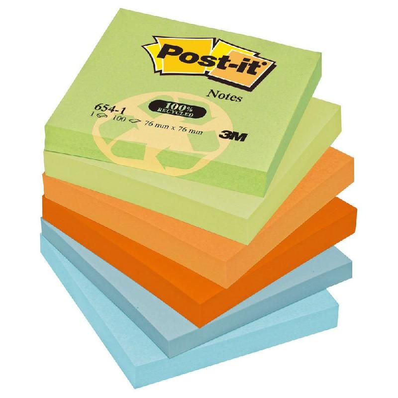 POST-IT® BLOC DE NOTES ADHÉSIVES - 76 X 76 MM - COULEUR : FLORALES (PRIX À L'UNITÉ)