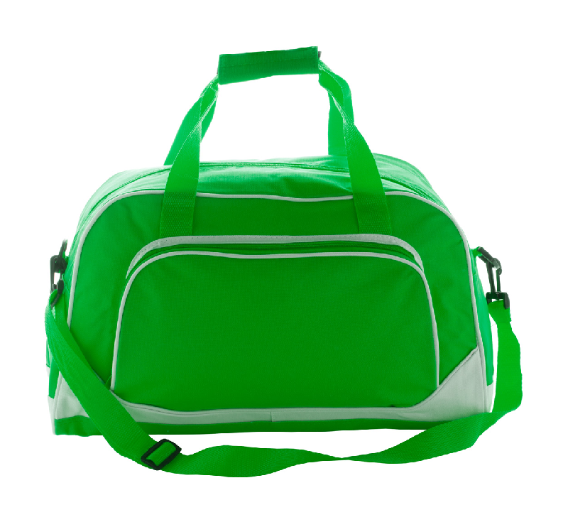 Sac de sport - pochette avant zippée - bandoulière ajustable - polyester 600D - couleur vert - 320g_0