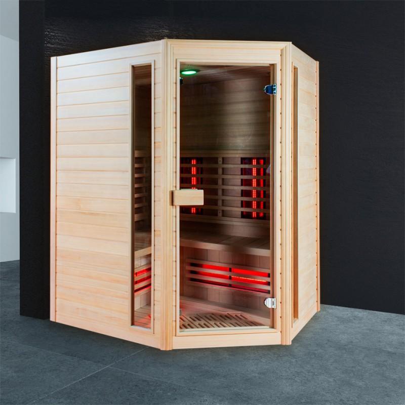 SAUNA ​​INFRAROUGE BOREAL® DIFFUSION 140C - 3-4 PLACES À SPECTRE COMPLET - ​140X140_0