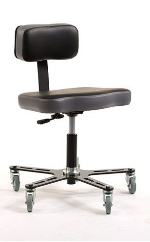 SF-160 - Tabouret ergonomique industriel Synetik Ergodesign - Cylindre 140 mm - Base acier_0