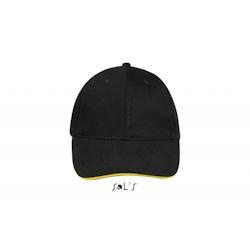 Sol's - Casquette 6 panneaux BUFFALO Noir / Jaune Taille Unique - Taille unique 3660731205159_0