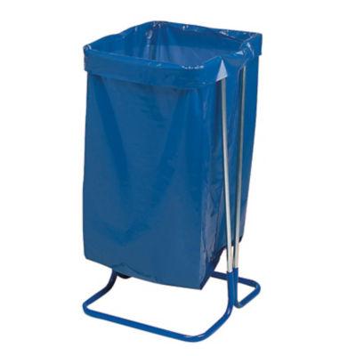 Support sac poubelle d'intérieur sur pied bleu sans couvercle 110 L_0