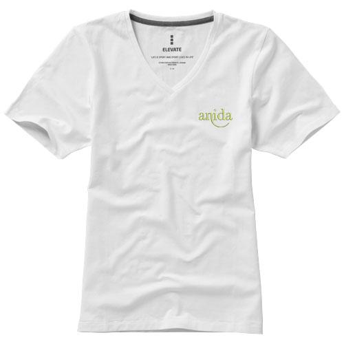 T-shirt bio manches courtes pour femme Kawartha - Col V - 95% coton biologique, 200 g/m²_0
