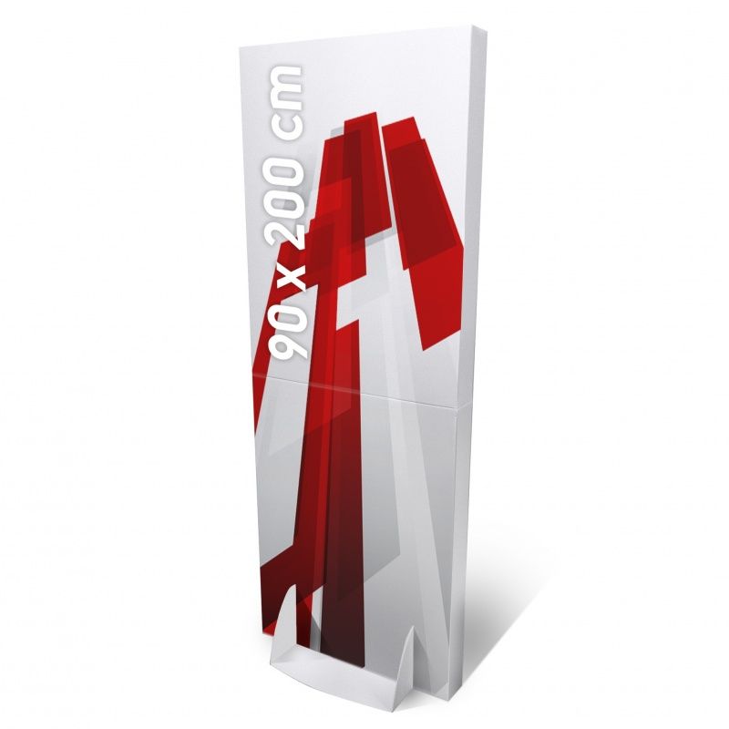 Totem en carton recyclé - Bikom - 90 x 200 cm - impression personnalisée recto verso_0