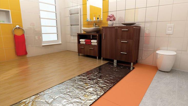 Trame chauffante Dynafloor Al-mat - 80W/m² et 140W/m² - Largeur 50 cm - Prête à poser sous revêtement de sol stratifié_0