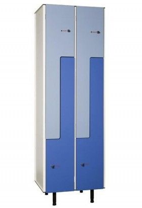 Vestiaire phénolique Z - Merial - 2 colonnes 4 portes L800 - réf. FL-40/2C - stratifié compact hydrofuge_0