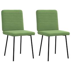 VidaXL Chaises à Manger Lot De 2 Vert Clair Velours - vert 4101136_0