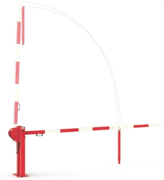 Barrière universelle levante à vérin - Structure lisse alu 80x80mm - Largeur modulable 3000 à 4000 mm - 202171_0