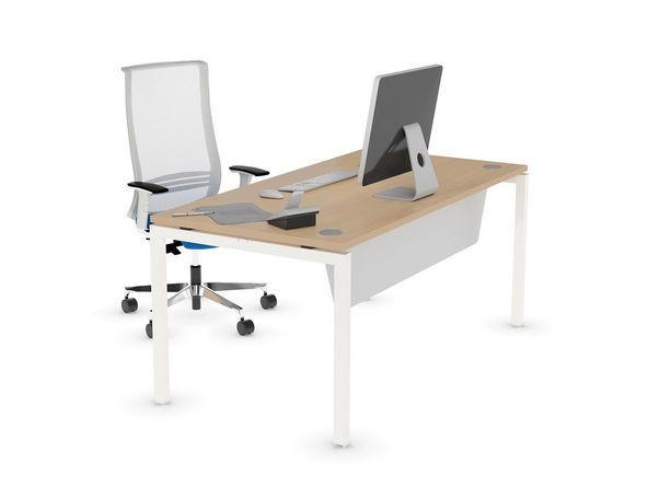 Bureau droit professionnel Allio - piètement arche - dimensions 120/140/160/180 x 80 cm - plateau mélaminé antichocs 25 mm_0